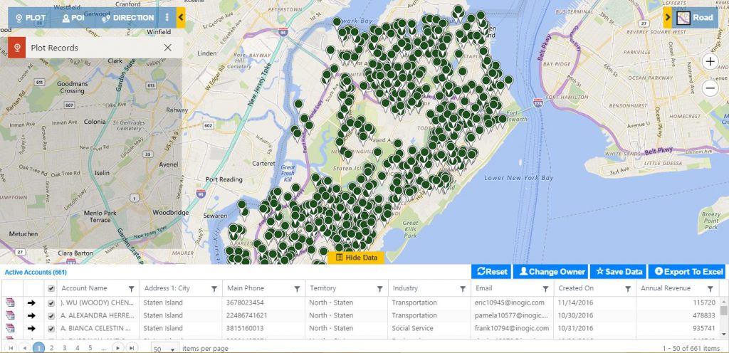 Dynamics CRM Map