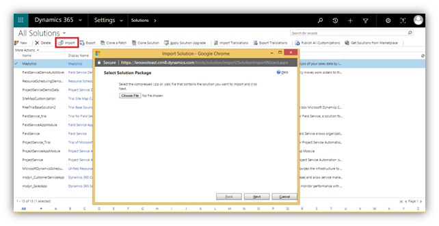 Map Dynamics CRM