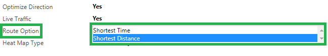 Maplytics Route Option