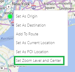 Maplytics Set Zoom Level and Center Contextual Menu
