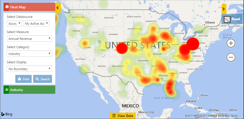 Heat Maps in Dynamics CRM