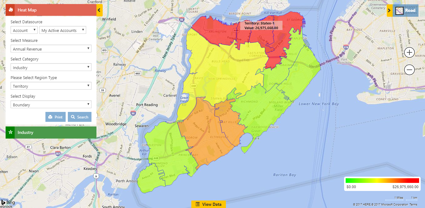 Heat Map MS Dynamics CRM