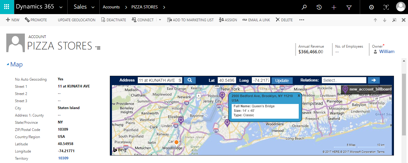 Visualize Related Records on Map in Dynamics CRM