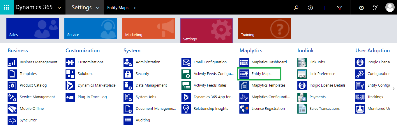 Bing Maps Dynamics CRM