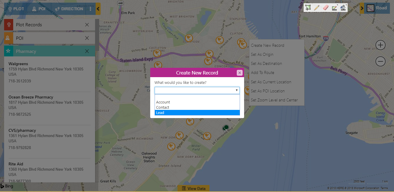 Maps Dynamics 365 CRM