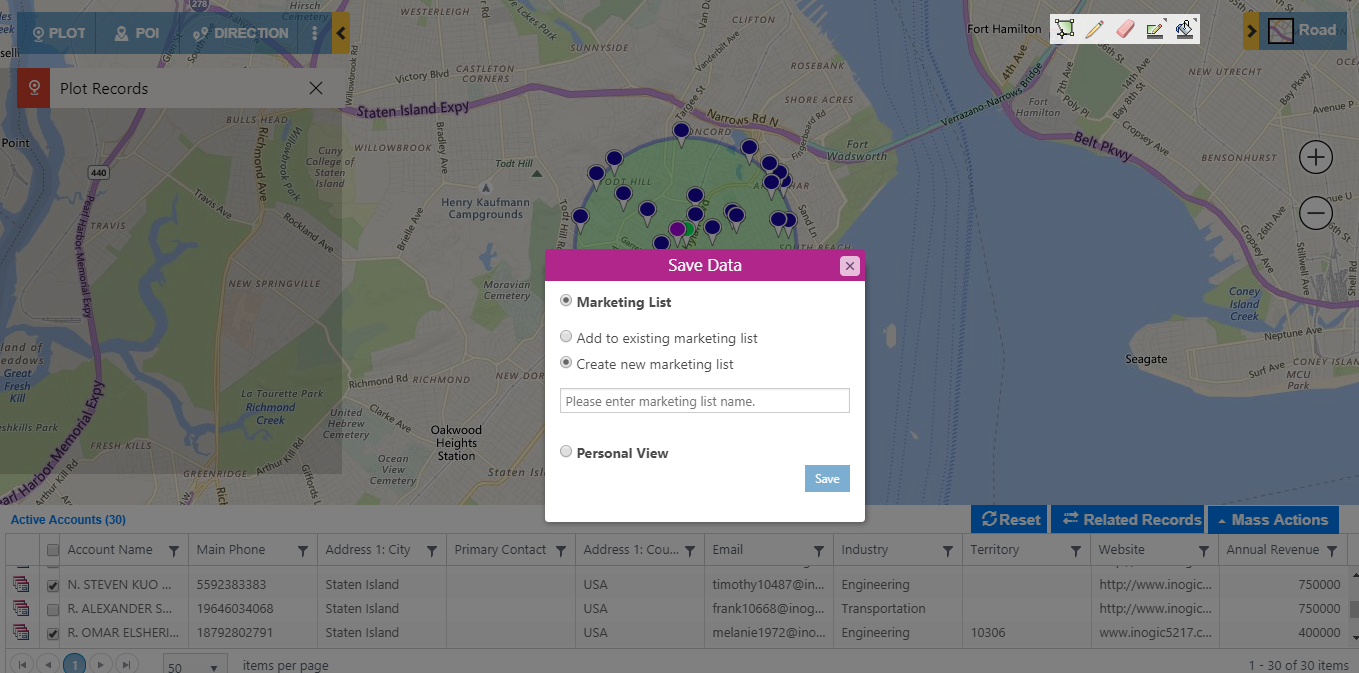 Microsoft Dynamics CRM Maps