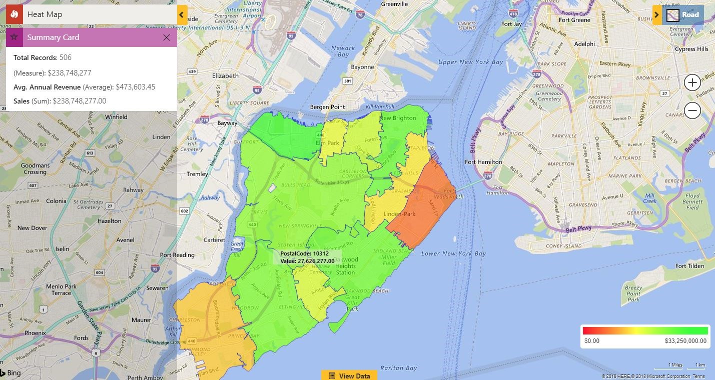 Dynamics 365 data with Heat Maps