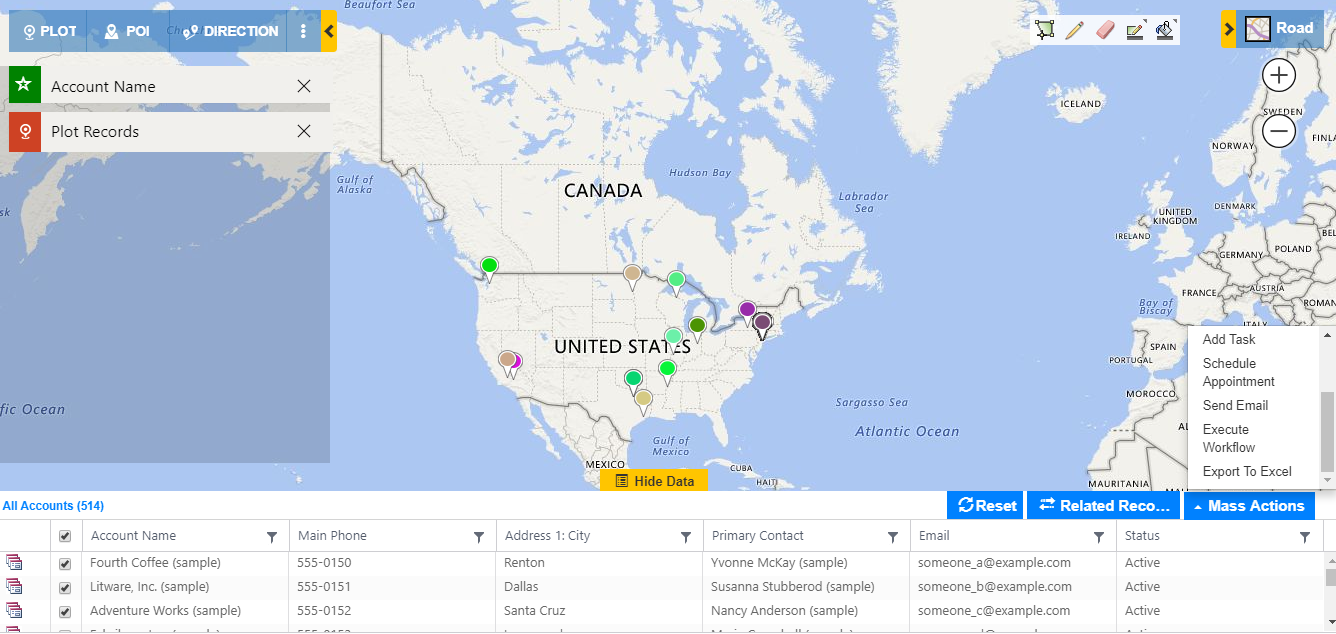 Dynamics CRM Territory Mapping