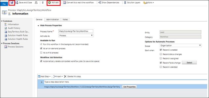 Assign Territories to Out of Box or Custom entity records using workflow within Dynamics 365 CRM