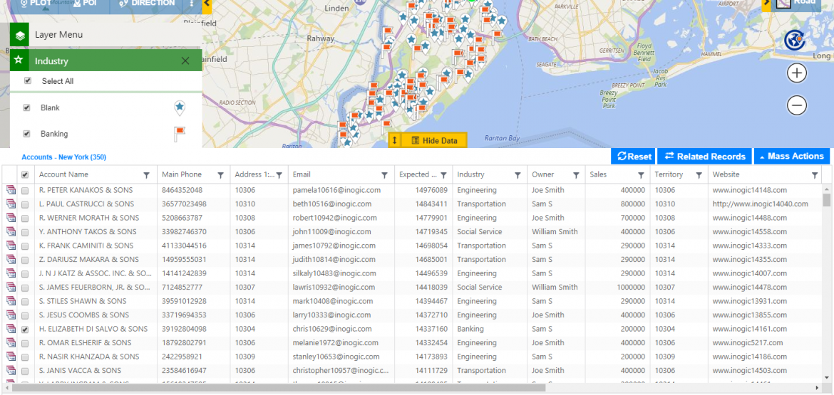 Geo mapping visualisation