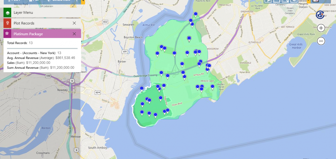 Visualise multiple territories assigned to a single record within Dynamics 365 CRM