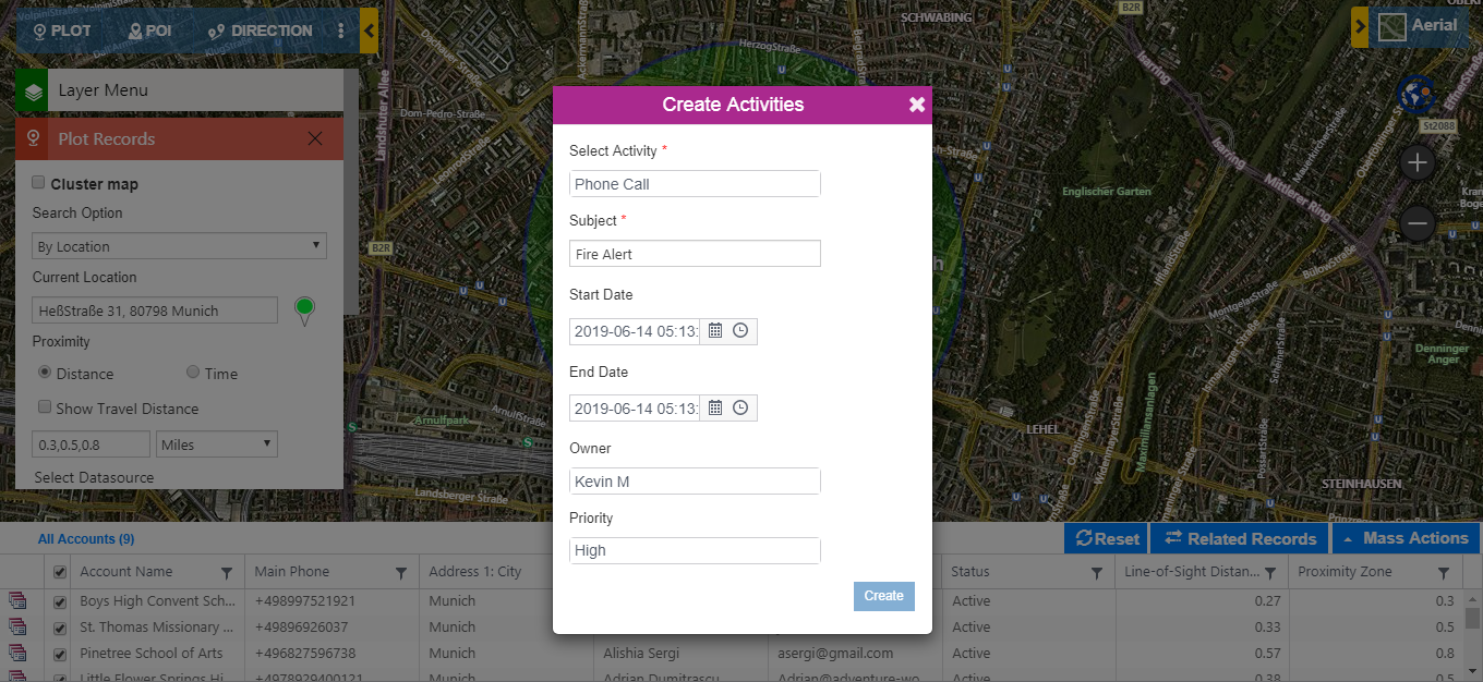 Quickly respond to emergencies by locating affected area on map from within Dynamics 365 CRM