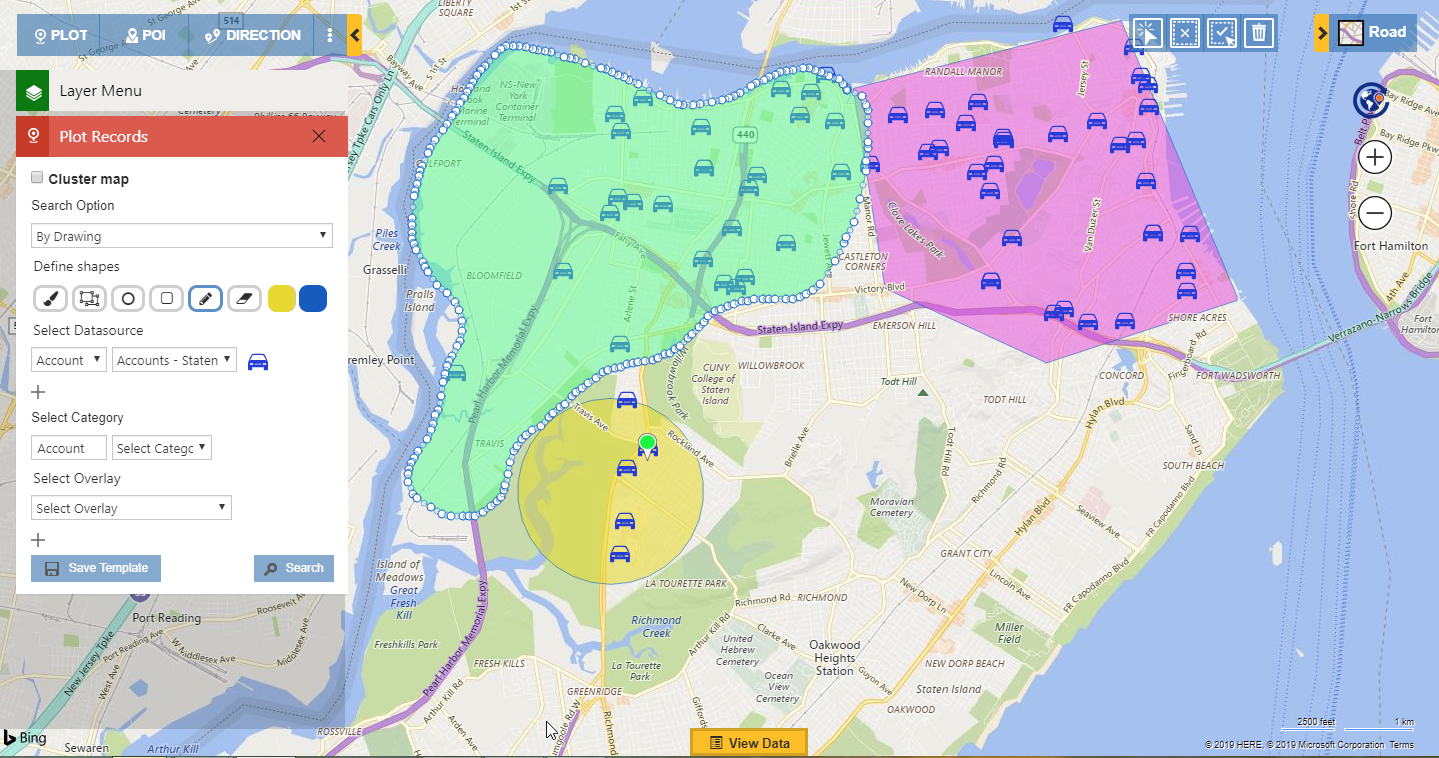 Redesigned Drawing toolbar to visualize records in desired shapes on map within Dynamics 365 CRM