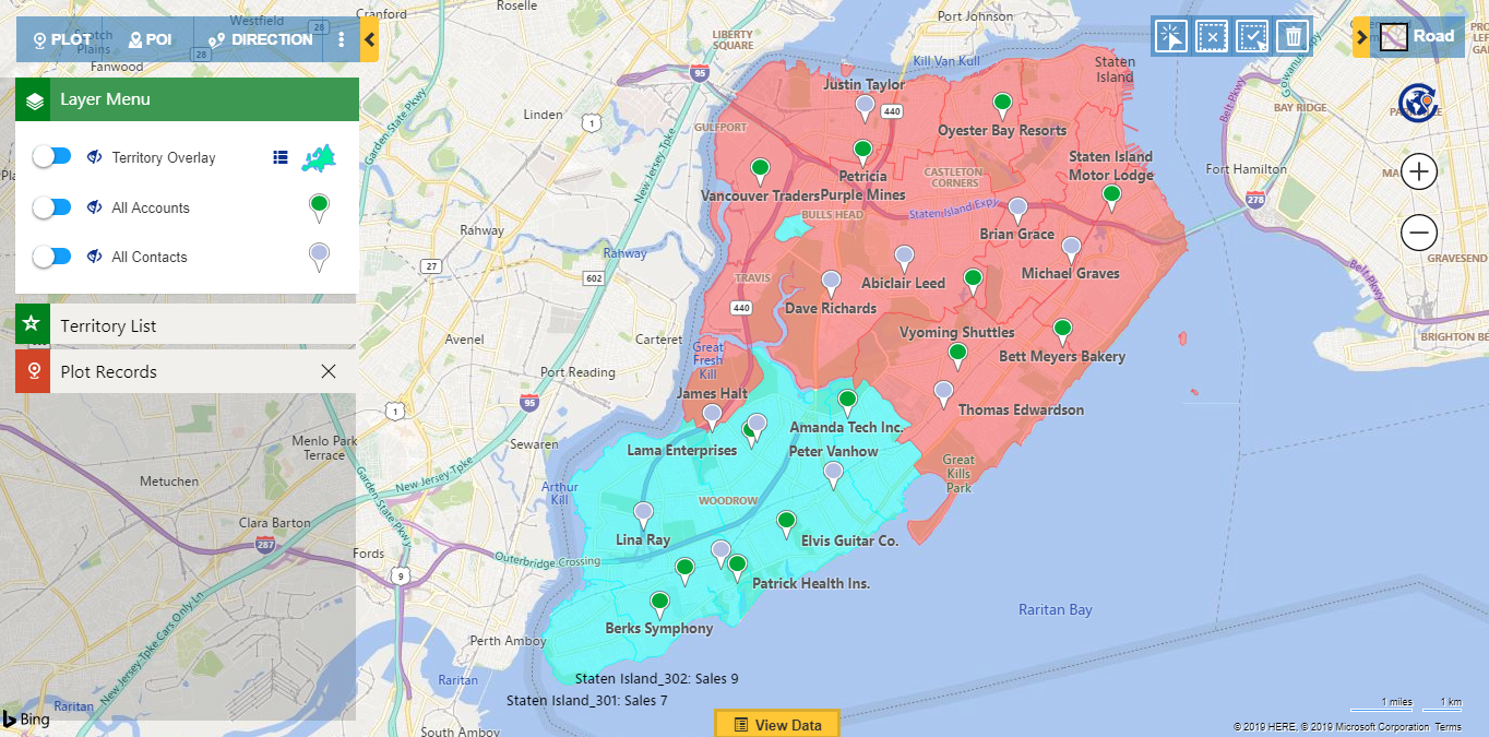 Map for quick visualization of your Dynamics 365 CRM data