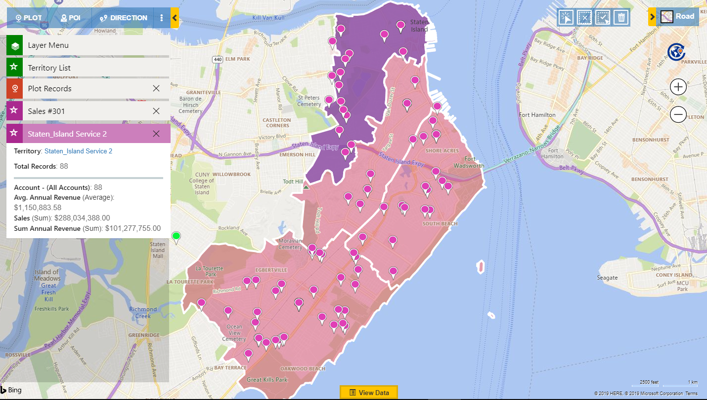 Map for quick visualization of your Dynamics 365 CRM data