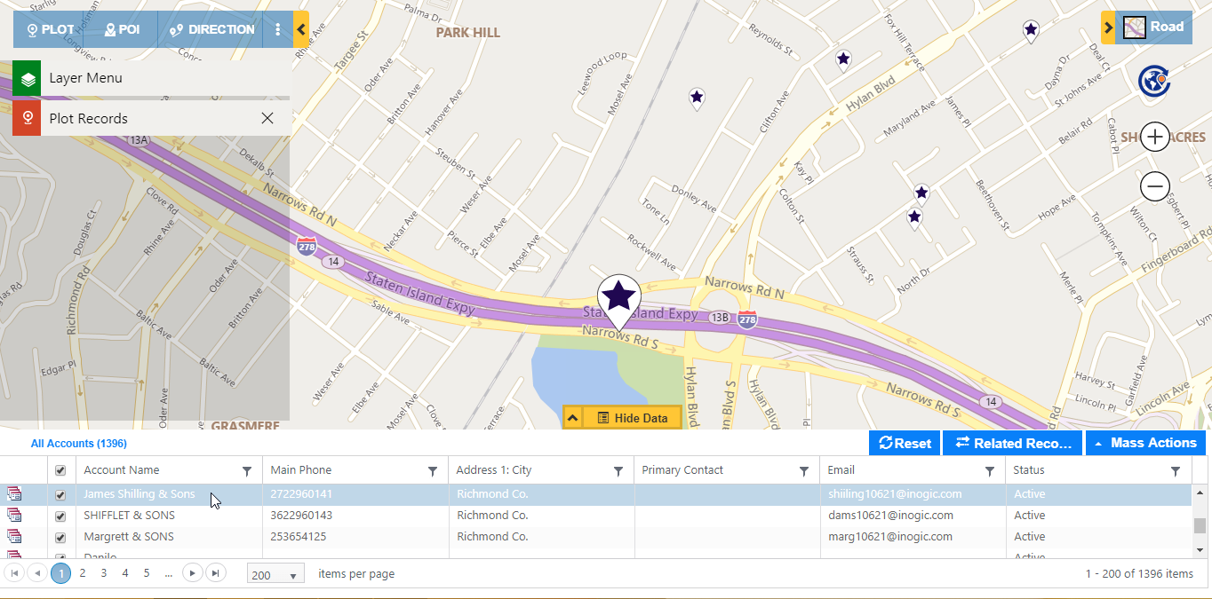 Map for quick visualization of your Dynamics 365 CRM data