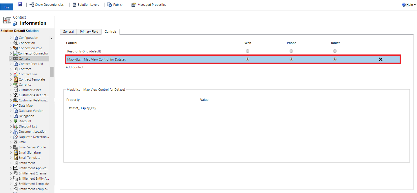 How to add Map View Control for Dataset within Dynamics 365 CRM