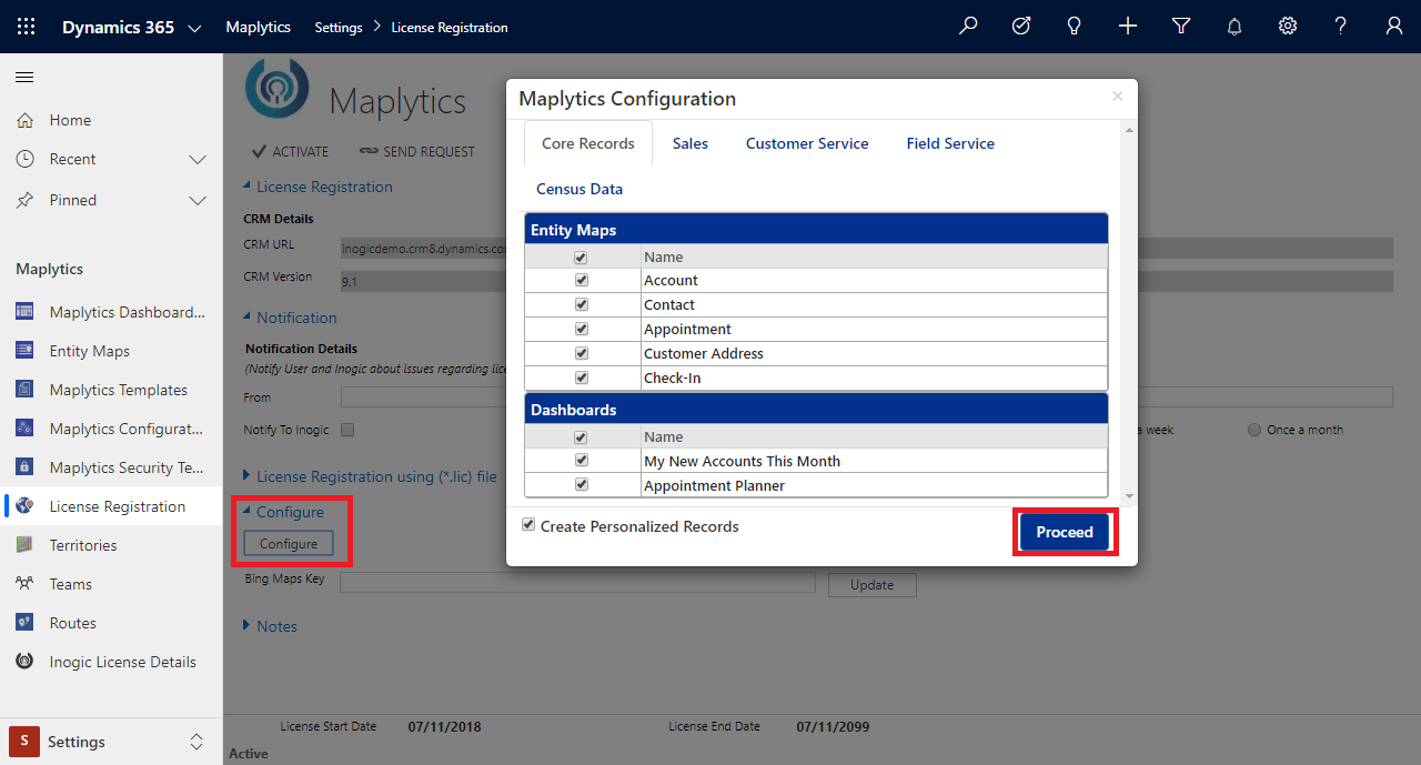 Prerequisites for getting started with Maplytics within Dynamics 365
