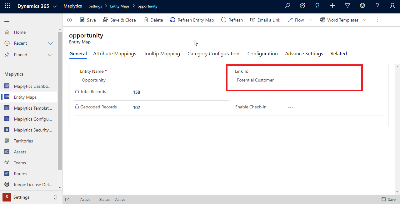 Dynamics 365 Map