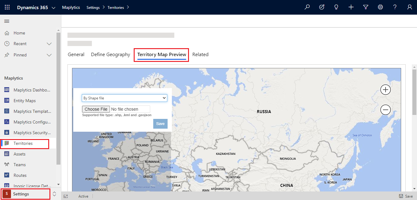 Shapefile Overlay and Configure it within Dynamics 365 CRM or PowerApps