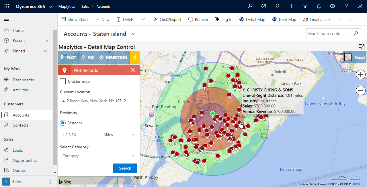 Maplytics features with Detail Map Control