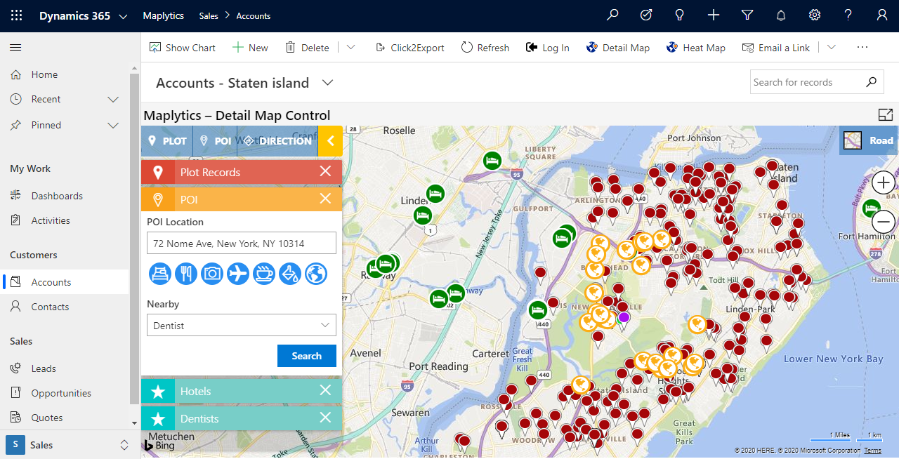 Maplytics features with Detail Map Control