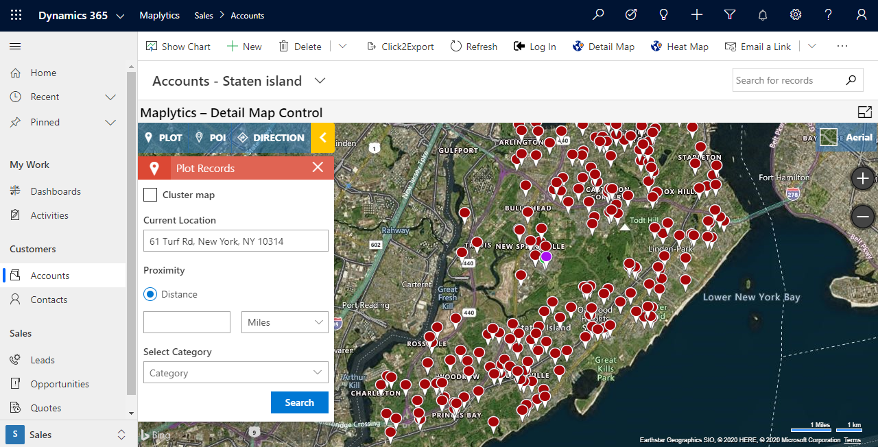 Maplytics features with Detail Map Control