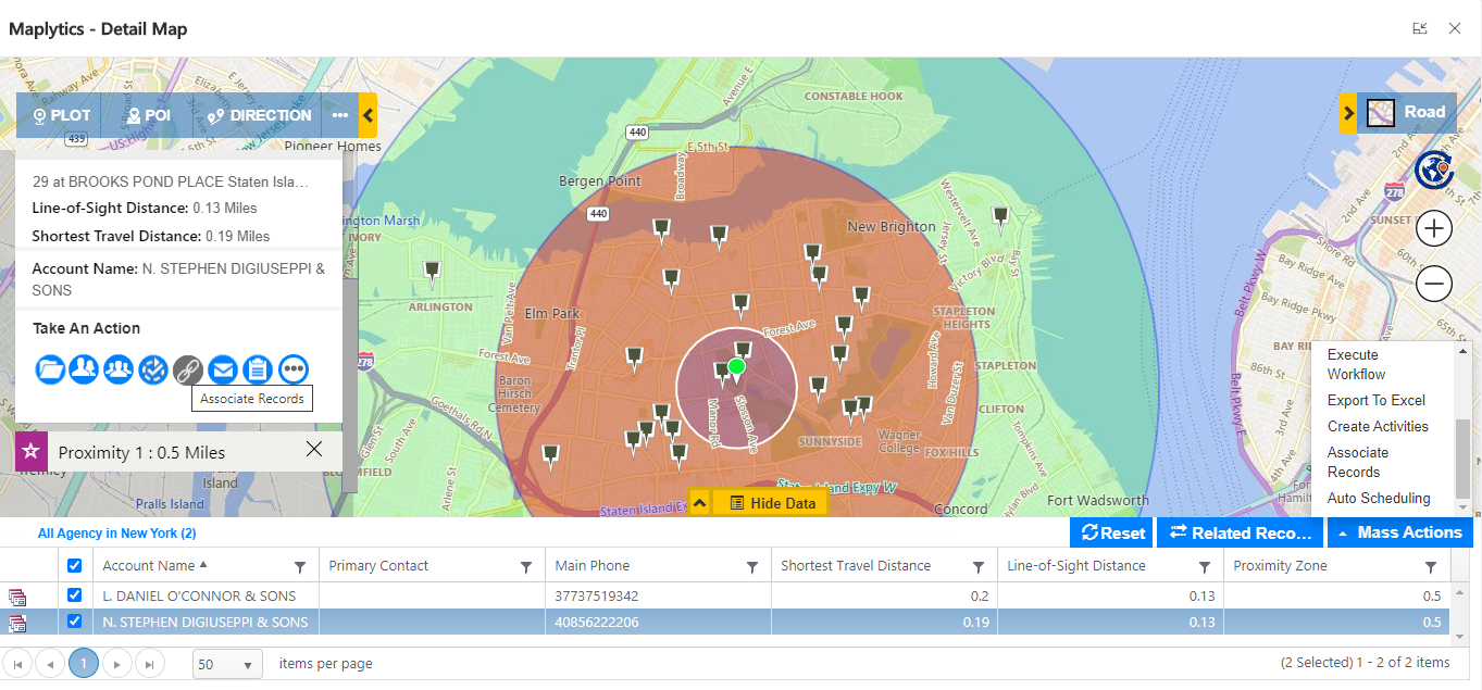 Associate Records directly through Detail Map within Dynamics 365 CRM