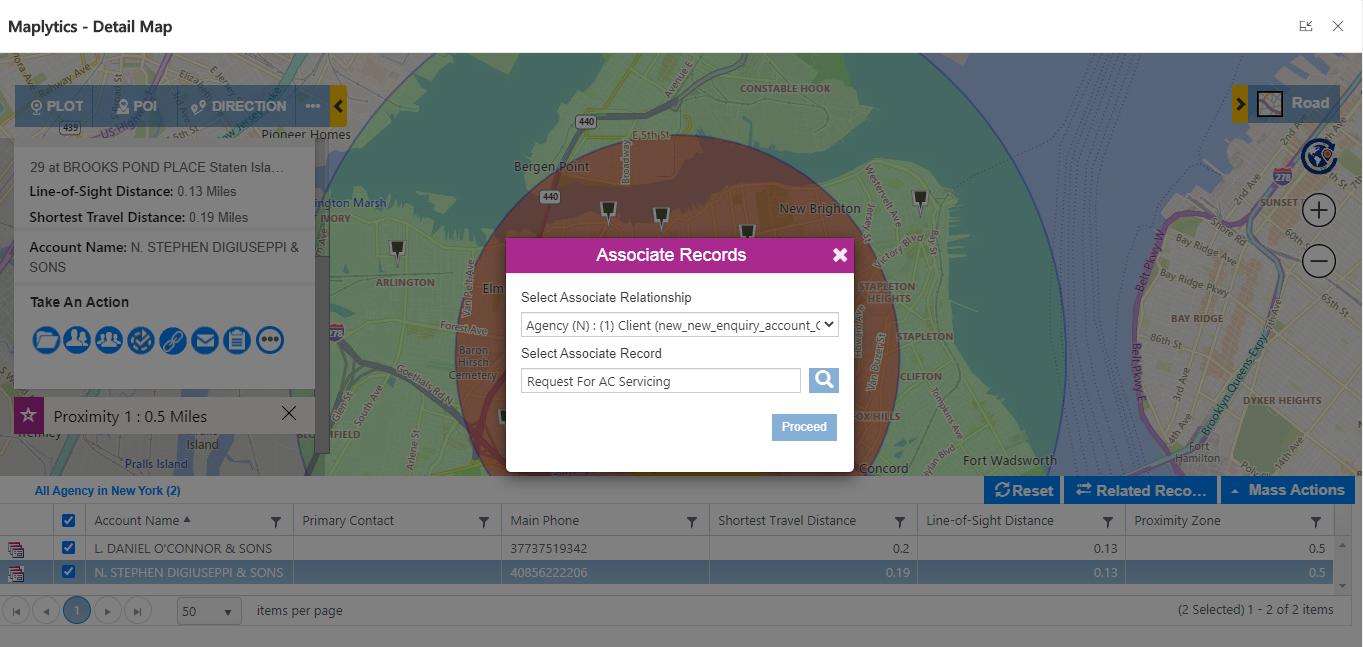 Associate Records directly through Detail Map within Dynamics 365 CRM