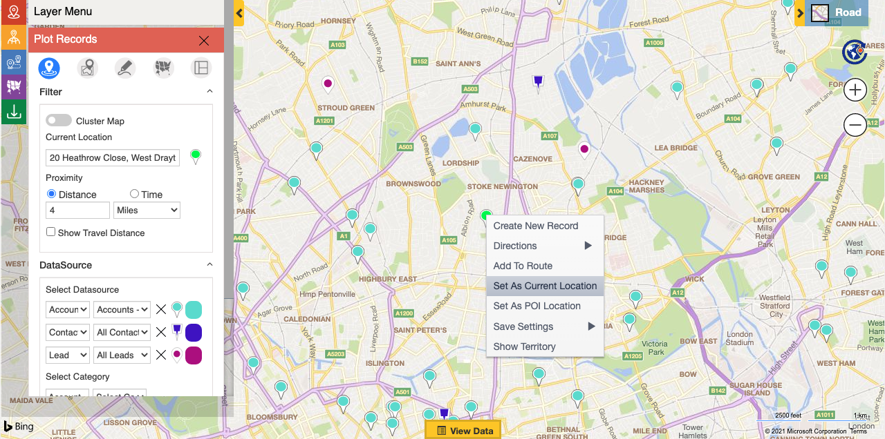 Use current location to Plot and Analyze data ‘By Location’ on map within your Dynamics 365 CRM or Power Apps!