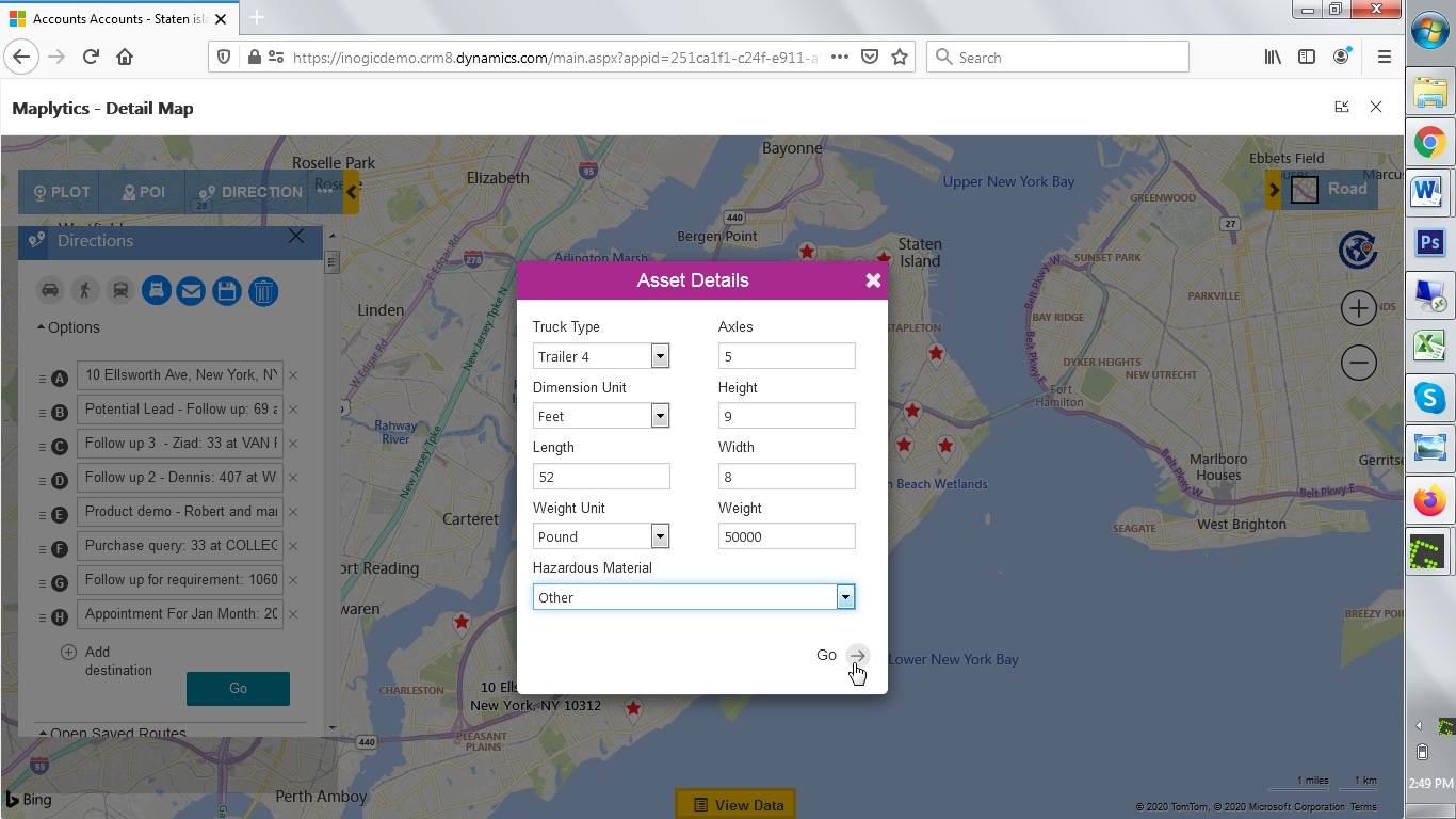 Logistics simplified within Dynamics 365 CRM