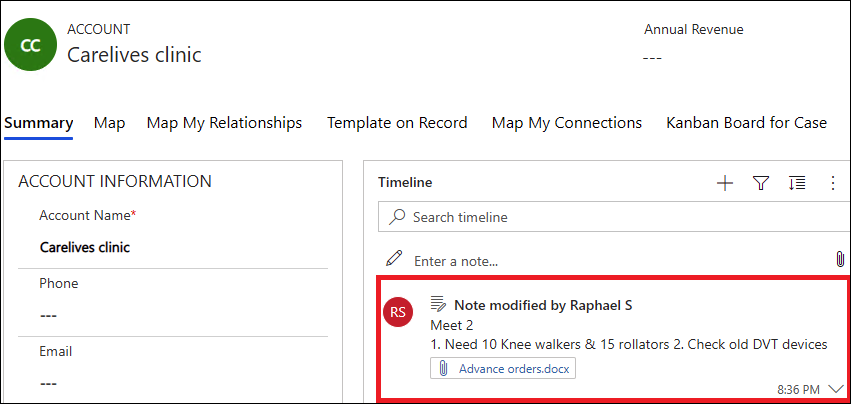 Field Reps can add meeting notes or attachments while Check-in/out within Dynamics 365 CRM