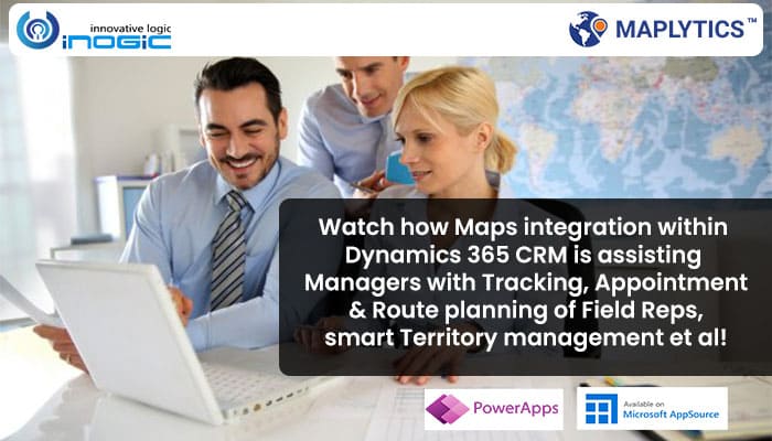 Watch how Maps integration within Dynamics 365 CRM is assisting Managers with Tracking, Appointment & Route planning of Field Reps, smart Territory management et al!