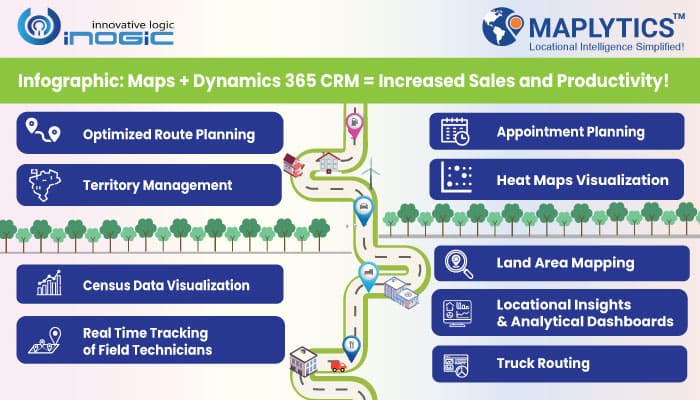 Infographics: Maps + Dynamics 365 CRM = Increased Sales and Productivity!