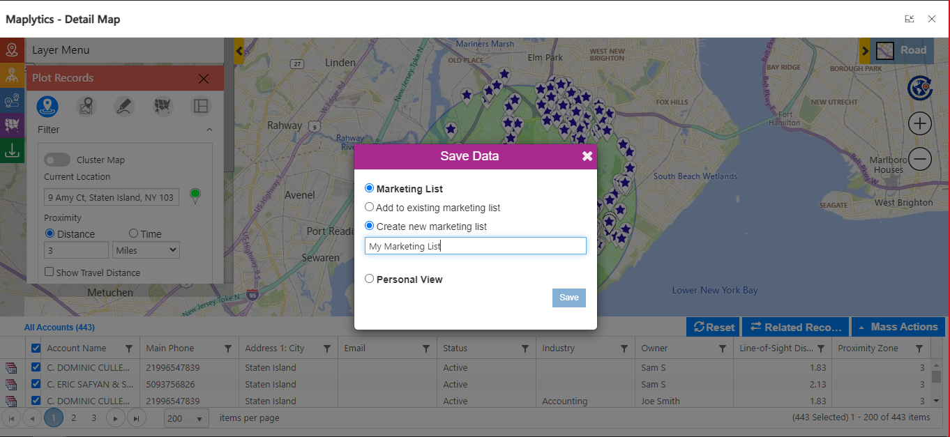 Location intelligence within Microsoft Dynamics 365 CRM