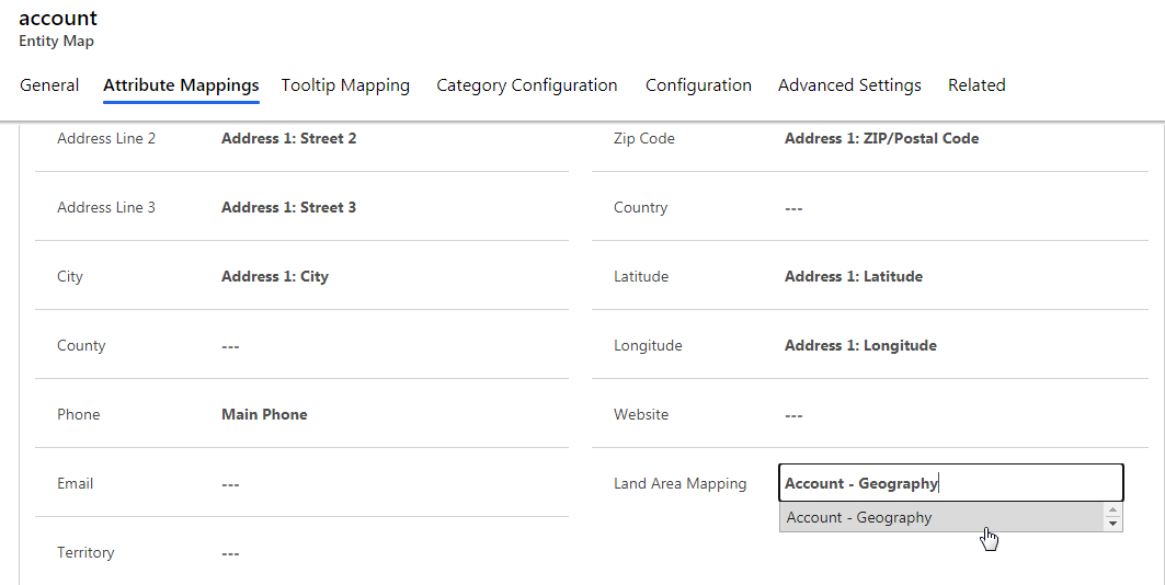 Land Area Mapping