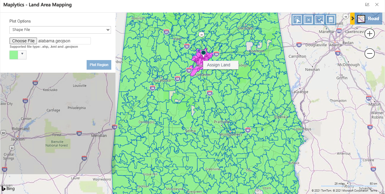 Land Area Mapping