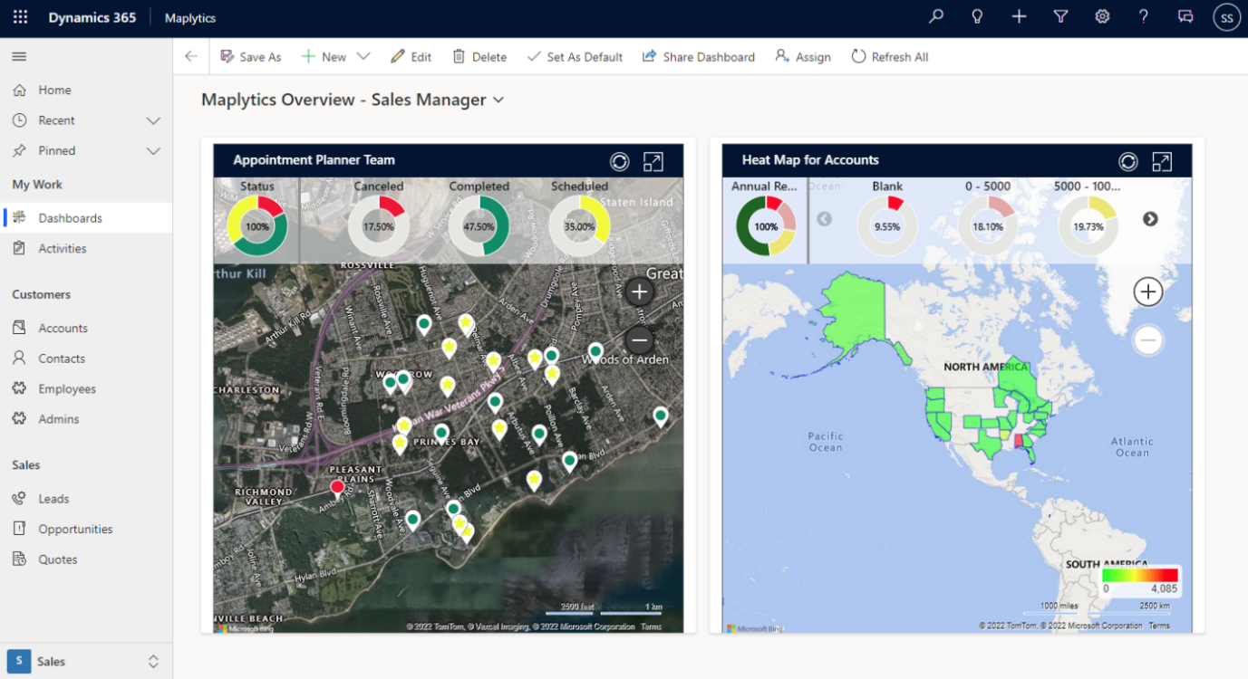 Maps Integration within Microsoft Dynamics 365 CRM