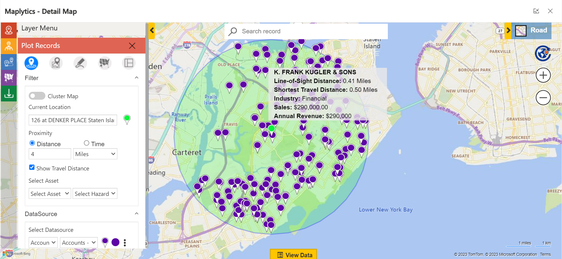 find sales leads around you with integrated maps