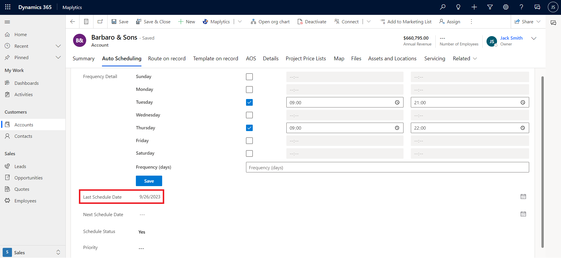 Scheduling in Dynamics 365 CRM
