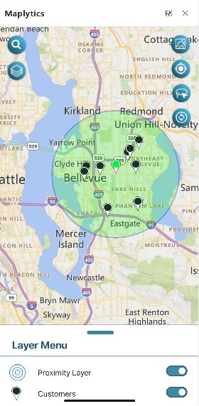 Proximity-Radius Search