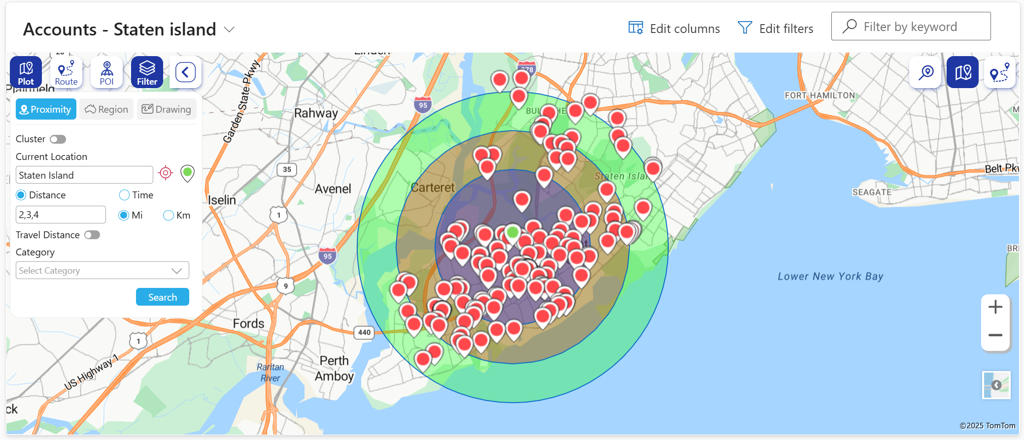 maps integrated in Dynamics 365