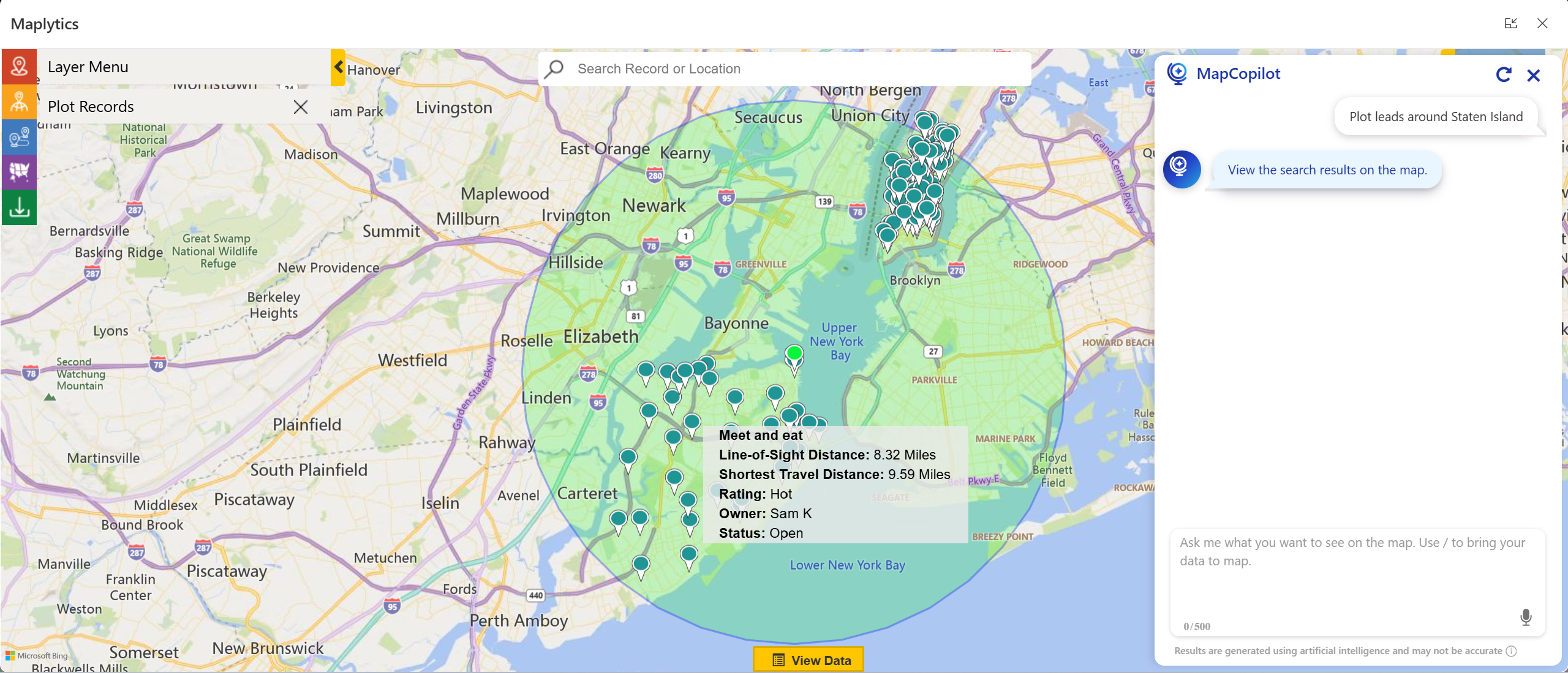 Finding Nearby Customers or Records