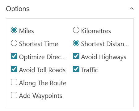 Real-time traffic updates are factored into route calculations