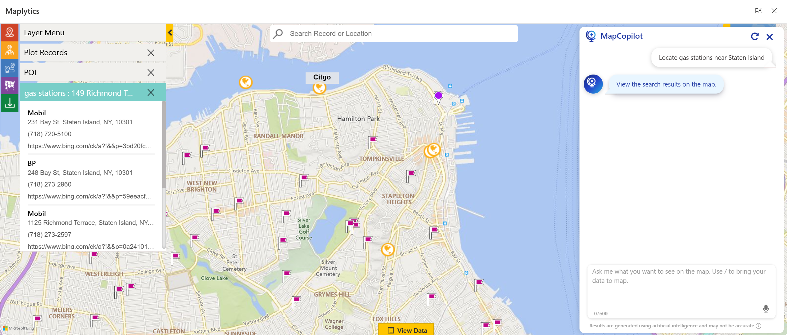 Finding interesting places nearby