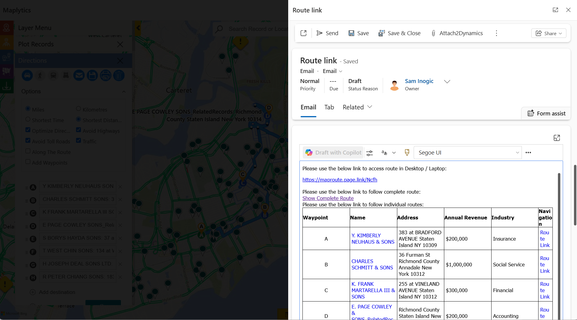 Plotting Smarter Routes with Route Optimization in Dynamics 365