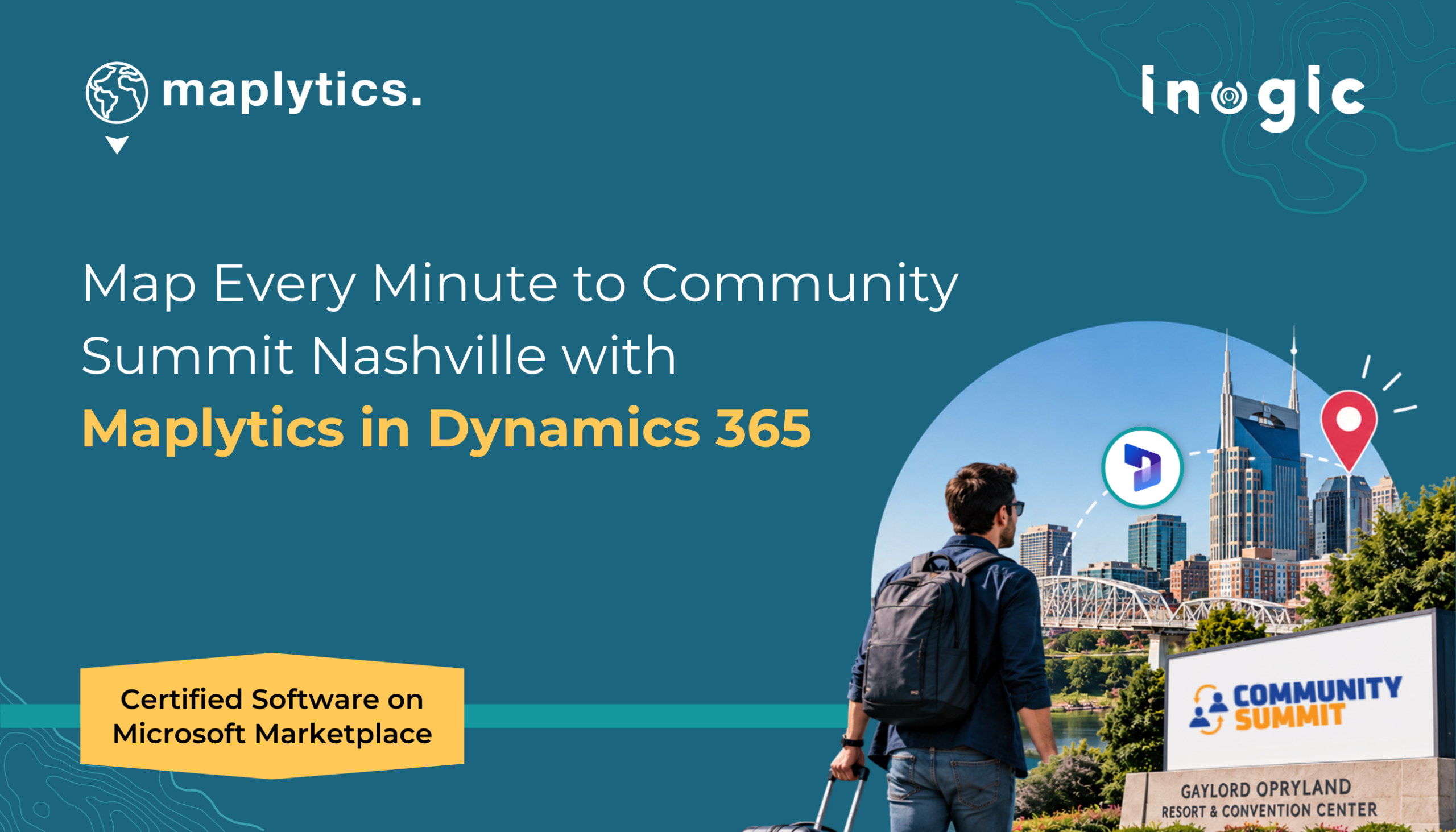Map Every Minute to Community Summit Nashville with Maplytics in Dynamics 365
